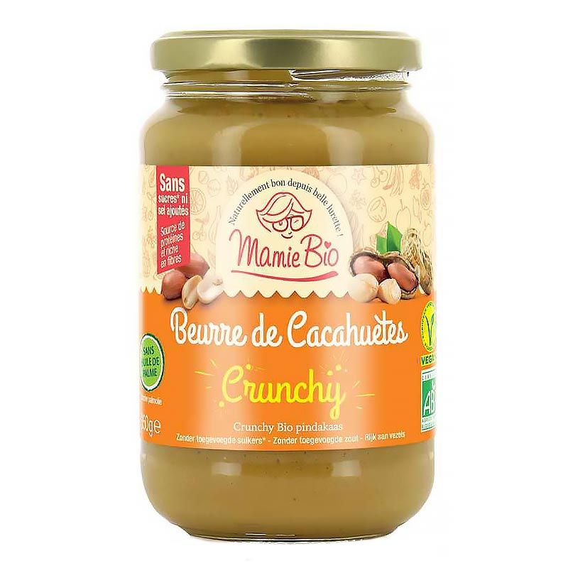 Beurre de cacahuètes bio Crunchy 350g Mamie Bio Belvibio