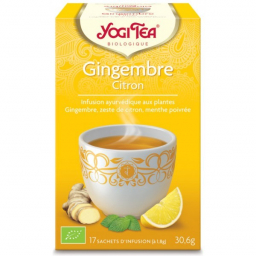 Infusion Aux Plantes Gingembre Citron Bio 17 Sachets 1,8g YOGI TEA