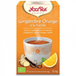 Infusion Aux Plantes Gingembre Orange Vanille Bio 17 Sachets 1,8g YOGI TEA