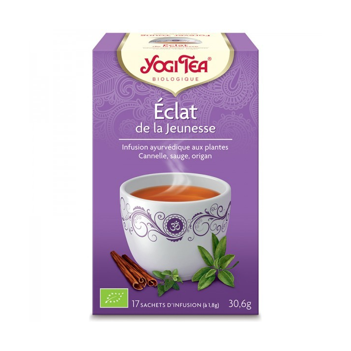 Infusion Aux Plantes Eclat De La Jeunesse Bio 17 Sachets 1,8g YOGI TEA