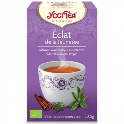 Infusion Aux Plantes Eclat De La Jeunesse Bio 17 Sachets 1,8g YOGI TEA