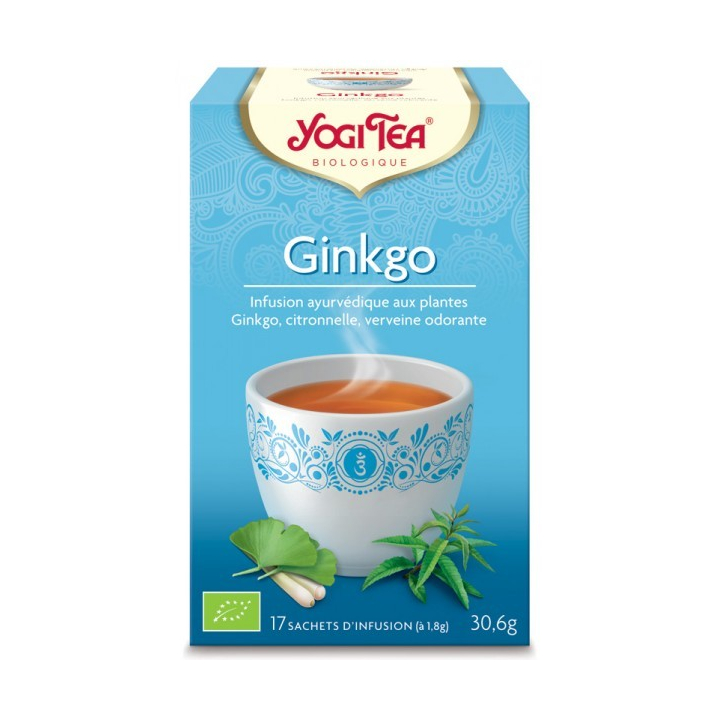 Infusion Aux Plantes Ginkgo Bio 17 Sachets 1,8g YOGI TEA