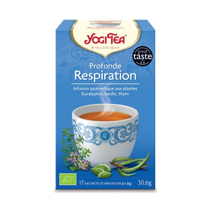 Infusion Aux Plantes Profonde Respiration Bio 17 Sachets 1,8g YOGI TEA