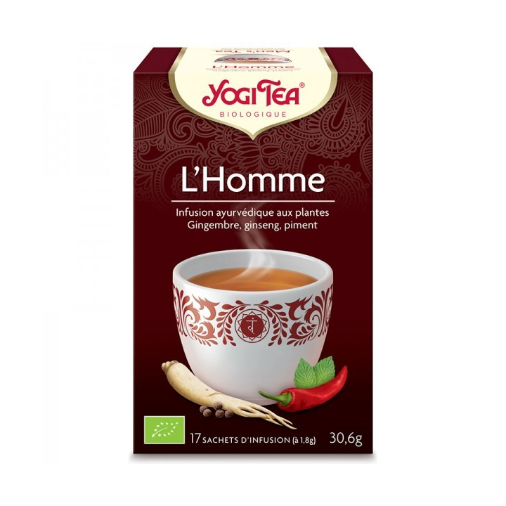 Infusion Aux Plantes l'Homme Bio 17 Sachets 1,8g YOGI TEA