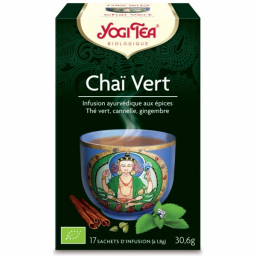 Infusion Thé Verts Chaï Vert Bio 17 Sachets 1,8g YOGI TEA