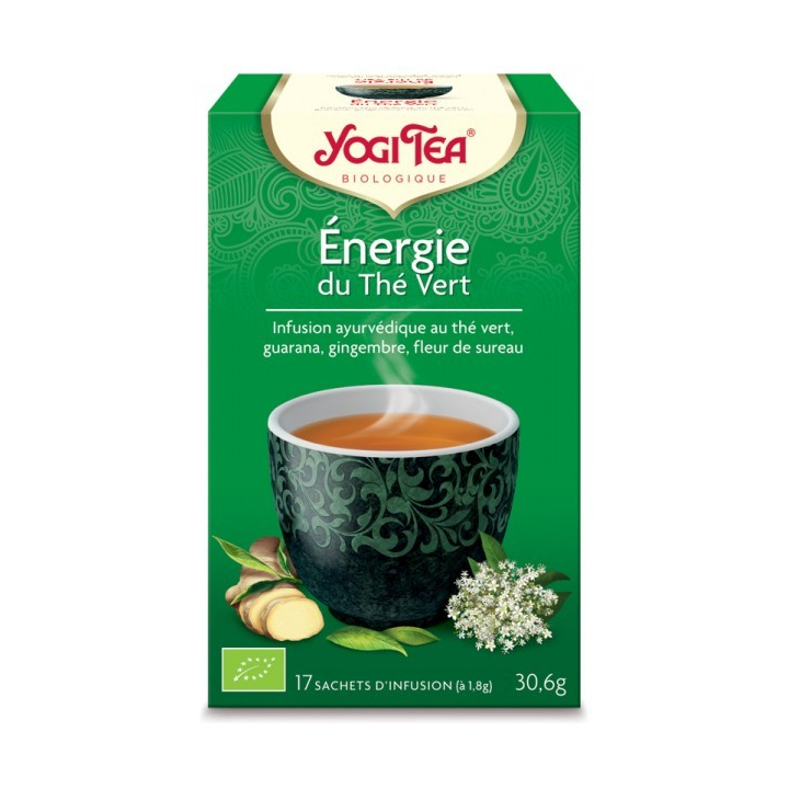 Thé Vert Énergie du Thé Vert Bio 17 Sachets 1,8g YOGI TEA