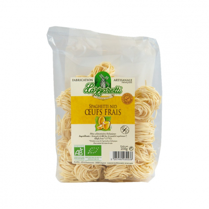 Spaghetti nid aux œufs frais bio 250g - Lazzaretti