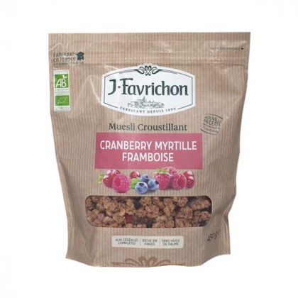 Muesli Croustillant cranberry myrtille et framboise - 500g