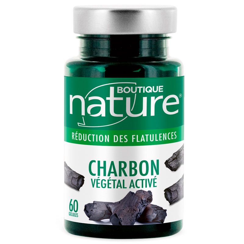 Charbon végétal activé - 60 gélules, Boutique Nature
