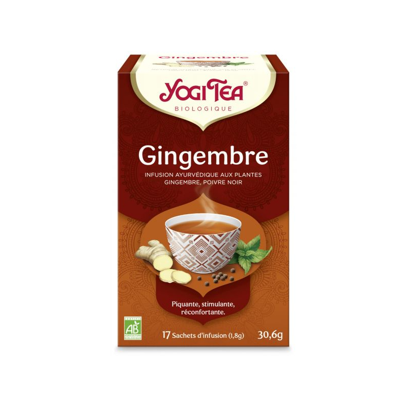 Gingembre - Infusion ayurvédique aux plantes bio - 17 infusettes