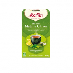 Infusion ayurvédique au thé vert bio - Matcha citron - 17 infusettes