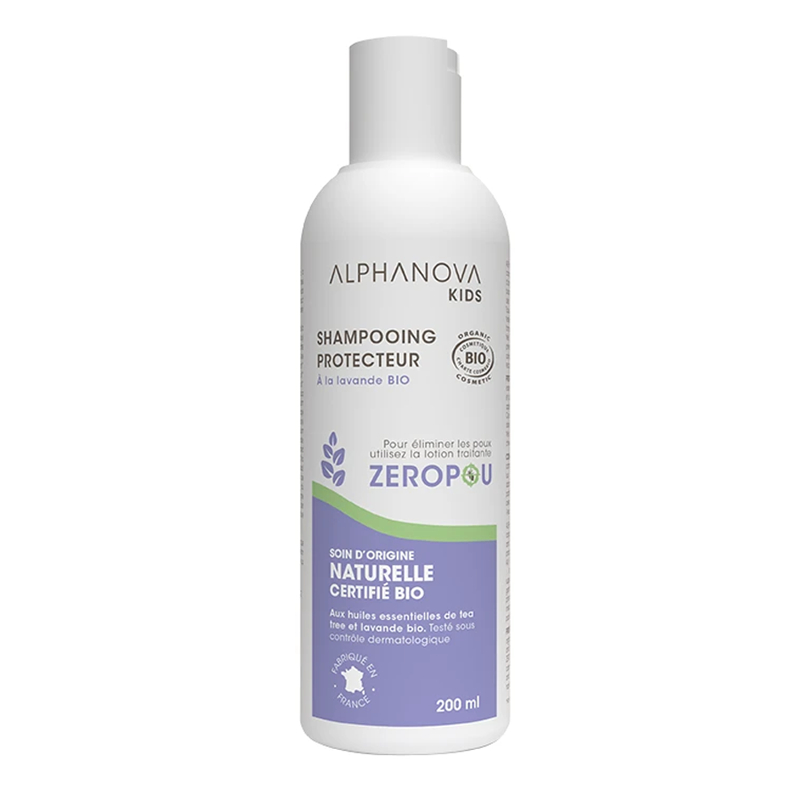 shampoing lavande bio 100 ml est un traitement répulsif et traitant contre  l'infestation des poux