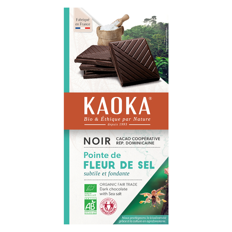 Chocolat noir 70% à la fleur de sel - 100g