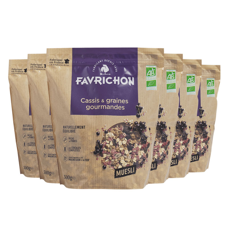 Muesli cassis et graines gourmandes - Lot de 6x500g