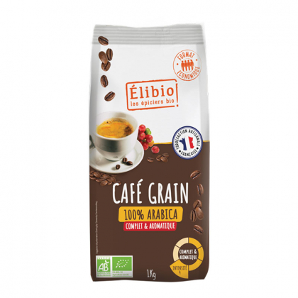Café bio en grains - 100% Arabica - 1kg