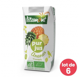 Pur jus d'ananas 6 x 20 cl Vitamont, Belvibio