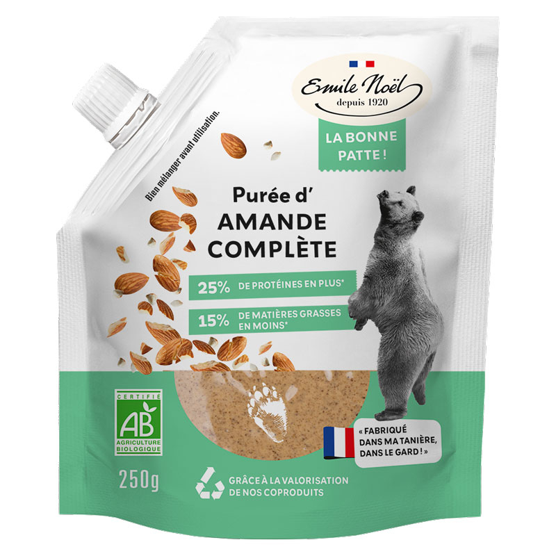 Purée d'amandes complètes bio - Doypack de 250g