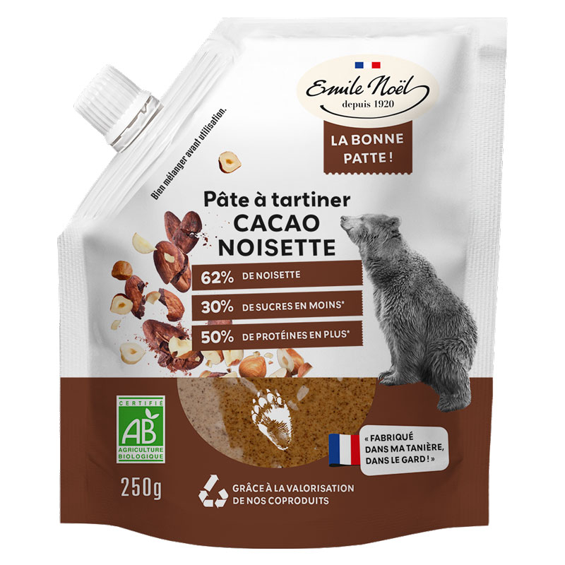 Pâte à tartiner bio - Cacao-noisette - Doypack de 250g