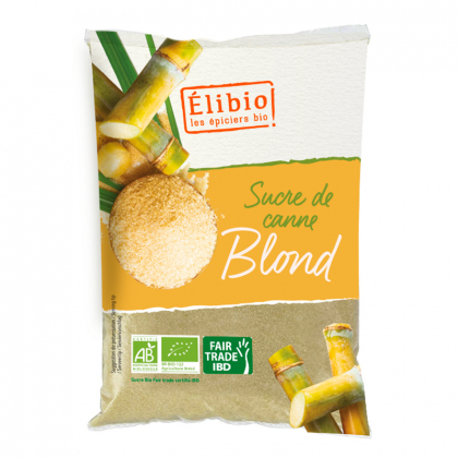 Sucre de canne blond bio - 1kg