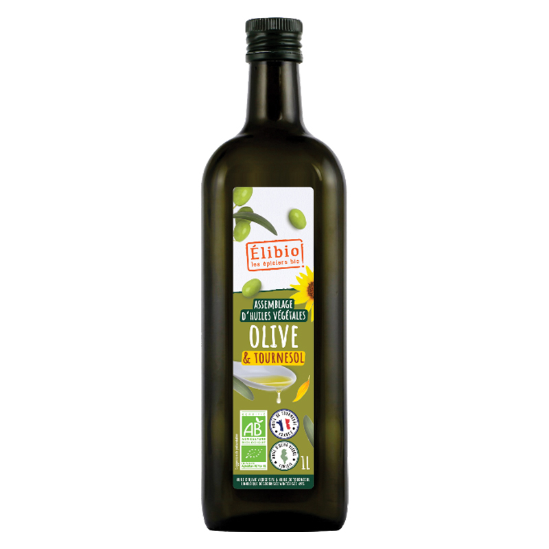 Huile d'olive vierge et tournesol désodorisée - 1L