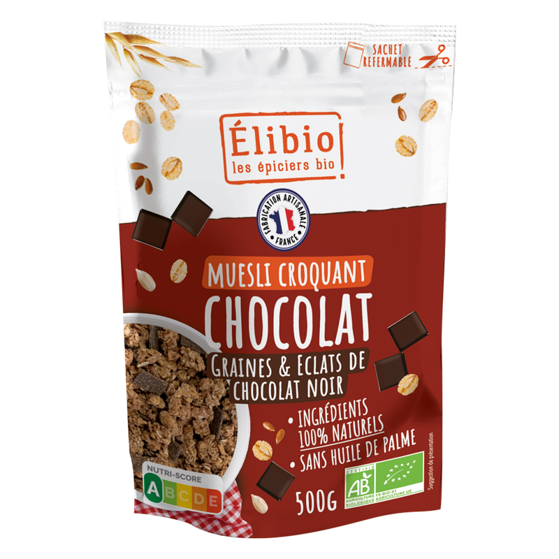 Muesli croquant bio - Chocolat - 500g