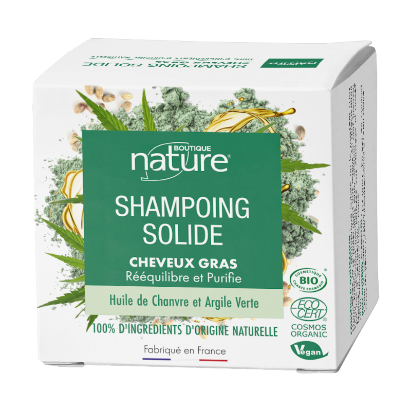 Shampoing solide cheveux gras bio - 80ml