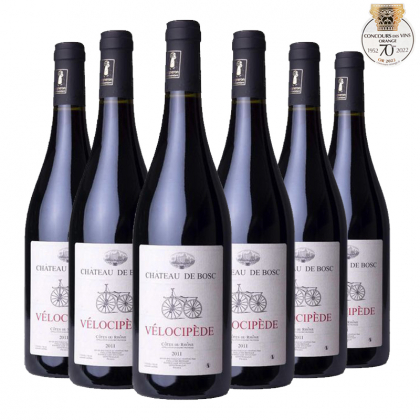 Vélocipède - Côte du Rhône Rouge sans sulfites - Carton de 6 bouteilles