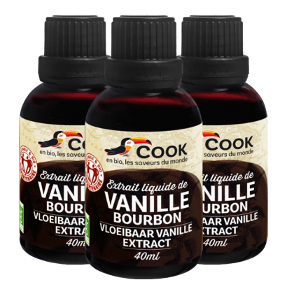 Extrait naturel de vanille bourbon - Lot de 3x40ml