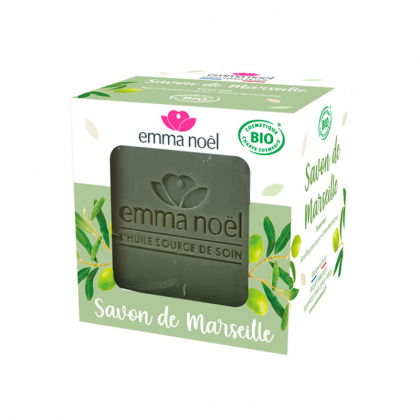 Savon de Marseille vert certifié Cosmébio - 300g