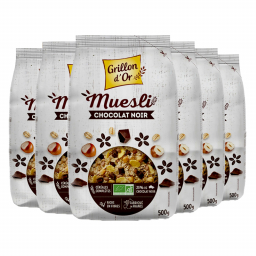 Muesli chocolat noir - Lot de 6 x 500g