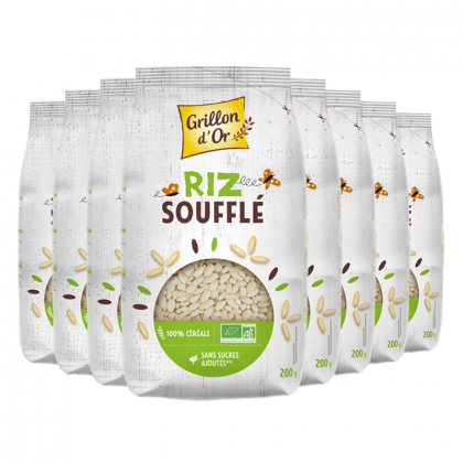 Riz soufflé bio - Lot de 8x200g