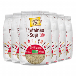 Protéines de soja - Petits morceaux - Lot de 6x300g