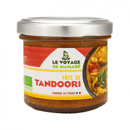 Pâte pour tandoori, curry rouge doux indien bio - 105g