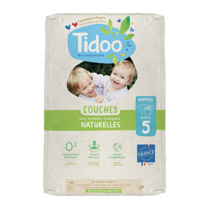 Couches écologiques - Taille 5 - 12/25 kg - Pack de 40