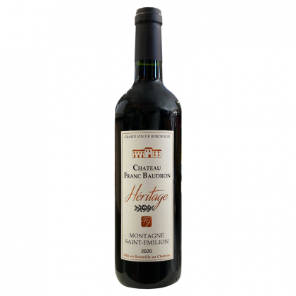 Héritage - AOC Montagne Saint Émilion bio - Château Franc Baudron - 75cl