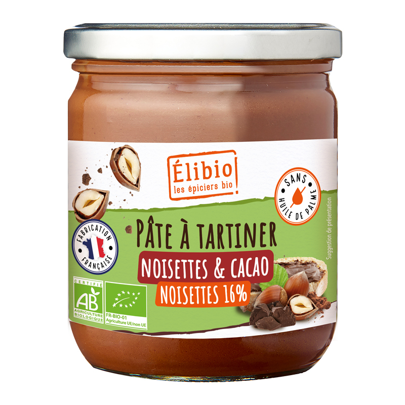 Pâte à tartiner noisettes et cacao - 400g