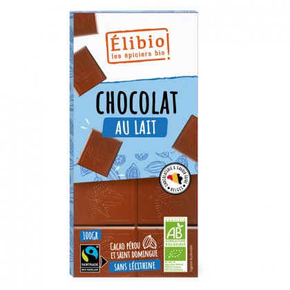 Chocolat au lait bio - 42% de cacao - 100g