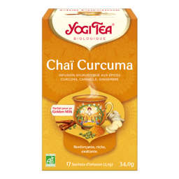 Infusion ayurvédique aux épices bio - Chaï curcuma - 17 infusettes