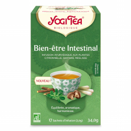 Infusion ayurvédique aux plantes bio - Bien-être intestinal - 17 infusettes