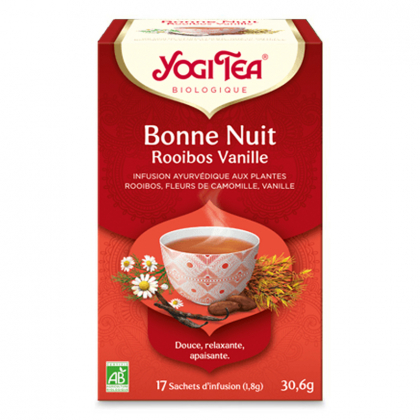 Bonne nuit rooibos vanille - Infusion ayurvédique aux plantes bio - 17 infusettes