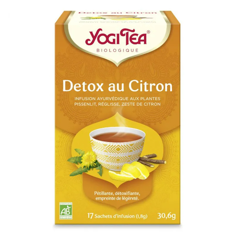 Détox citron - Infusion ayurvédique aux plantes bio - 17 infusettes