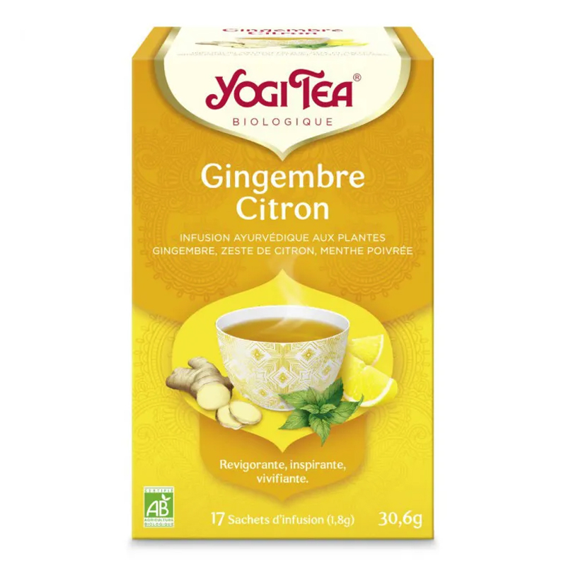 Gingembre citron - Infusion ayurvédique aux plantes bio - 17 infusettes