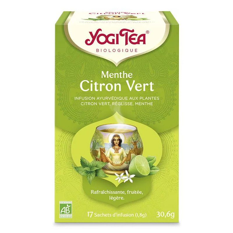 Menthe et citron vert - Infusion ayurvédique aux plantes bio - 17 infusettes