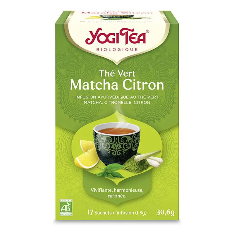 Matcha citron - Infusion ayurvédique au thé vert bio - 17 infusettes