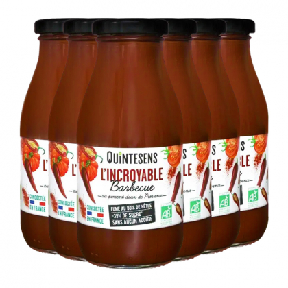 L'incroyable sauce barbecue bio - Lot de 6x290g