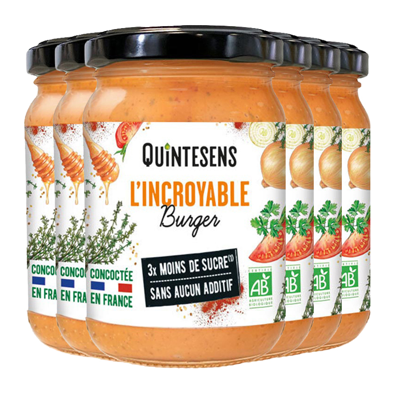 L'incroyable sauce burger bio - Lot de 6x180g