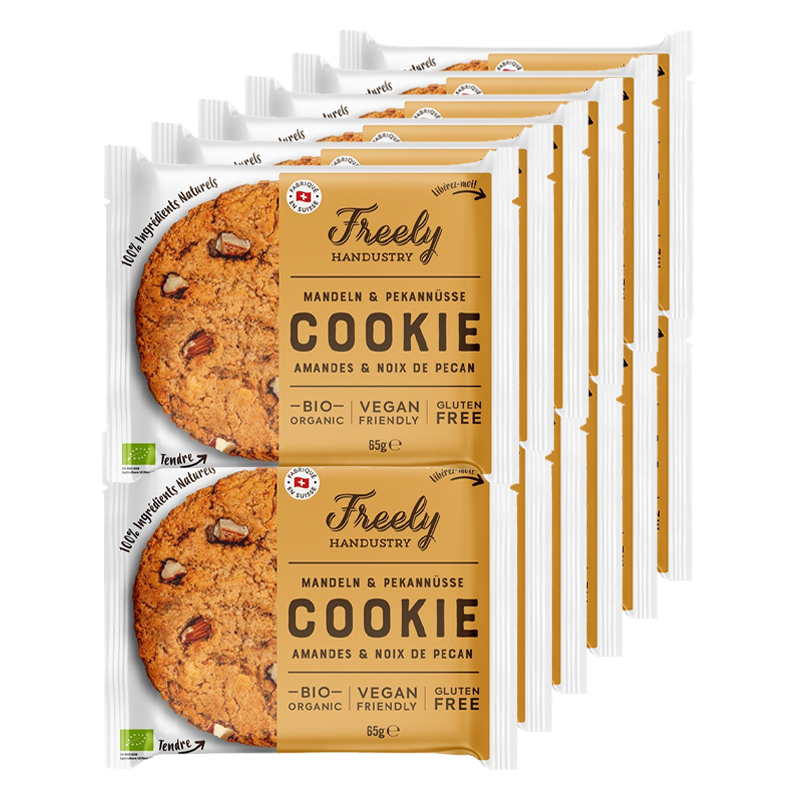 Cookie aux amandes et noix de pécan - Lot de 12x65g