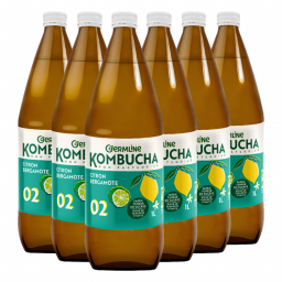 Kombucha au citron et bergamote - Lot de 6x1L