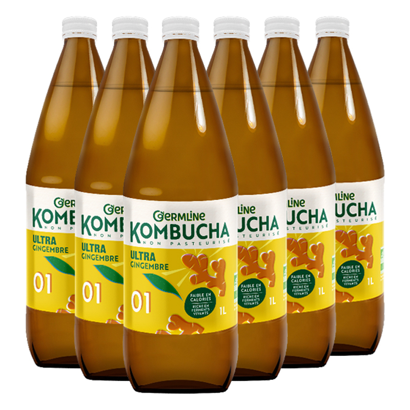 Kombucha au gingembre - Lot de 6x1L