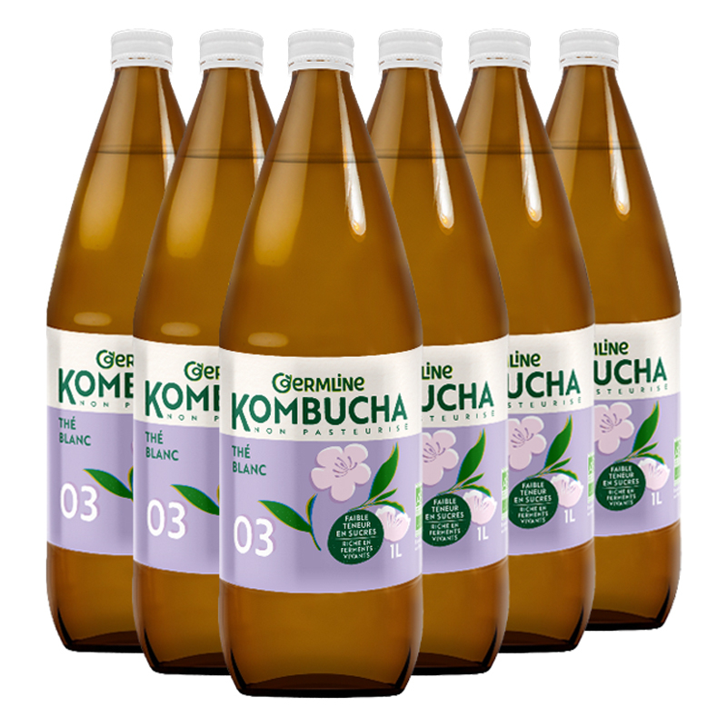 Kombucha au thé blanc - Lot de 6x1L